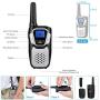 Walkie Talkies Rechargeable, Long Range Two-Way Radios Up to 5 Miles in Open Fields 22 Channels FRS/GMRS VOX NOAA UHF Handheld Walky Talky for Adults for Camping Hiking Trip (Sliver 2 Pack)