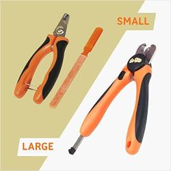 GoPets Nail Clippers for Dogs & Cats with 1 Nail File, Orange / Black