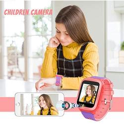 Kids Smart Watch for Girls Boys with 1GB SD Card,Phone Call Games Music Camera Alarm Recorder SOS,1.54”Color Touch Screen Smartwatch for 3-13 Years Children Birthday Gift (Pink)