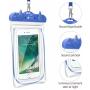 F-color Waterproof Case, 4 Pack Floating Clear Waterproof Phone Pouch TPU Dry Case Compatible iPhone X 8 7 7 Plus Home Button for iPhone, Google Pixel, Samsung, HTC, LG, Blue Black Orange Pink