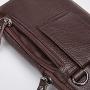 VIIGER Leather Small Crossbody Phone Purse Mens Travel Wallet Bag Mini Shoulder Messenger Smartphone Belt Holster Clip Carrying Case Holder Belt Loop Phone Pouch Compatible for iPhone 11 Pro Max,brown