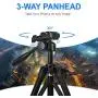 Camera Tripod Portable Aluminum Alloy Camera Tripod Monopod with 3-Way Swivel Pan Head and Carrying Bag for DSLR, DV Video Camcorder, Phone (BJ-368) Camera Tripod Portable Aluminum Alloy Camera Tripod Monopod with 3-Way Swivel Pan Head and Carrying Bag for DSLR, DV Video Camcorder, Phone (BJ-368)