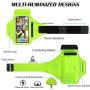 Running Armband with Airpods Bag Cell Phone Armband for iPhone 11/11 Pro/XR/XS/8/7, Water Resistant Sports Phone Holder Case with Touchscreen & Zipper Slot Car Key Holder for 6.5 inches Phone (Green)