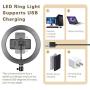 Cetoom 10-inch LED Ring Light, Mobile Makeup Fill Light, Mobile Phone Stand and Tripod Ring Light, Live Stand Ring Light kit