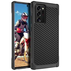 BENTOBEN Galaxy Note 20 Ultra Case,Note20+ Plus Phone Case 5G 2020,Slim Fit Dual Layer Shockproof Hybrid Hard PC Soft TPU Bumper Rugged Protection Men Boy Samsung Note20+ Case 6.9“,Carbon Fiber/Black