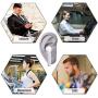 Wireless Earbuds Bluetooth 5.0 Headsets with【24Hrs Charging Case】 IPX5, 3D Stereo Headphones in-Ear Ear Buds Built-in Mic, Pop-ups Auto Pairing for iPhone/Samsung/Android