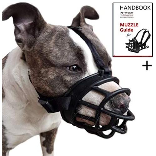 Pettycart Dog Muzzle, Soft Basket Muzzle for Medium Large Dogs, Best to Prevent Biting, Chewing and Barking