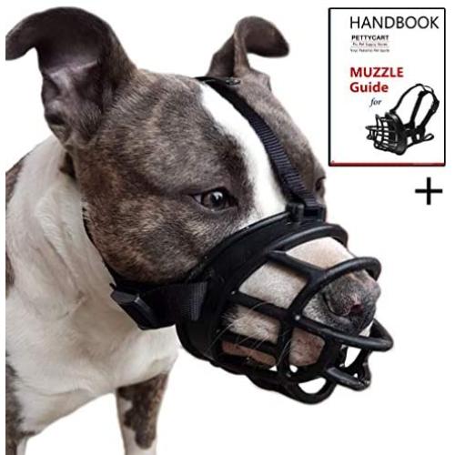 LUCKYPAW Dog Muzzle, Soft Basket Muzzle for Medium Large Dogs, Best to Prevent Biting, Chewing and Barking