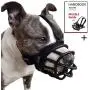 LUCKYPAW Dog Muzzle, Soft Basket Muzzle for Medium Large Dogs, Best to Prevent Biting, Chewing and Barking LUCKYPAW Dog Muzzle, Soft Basket Muzzle for Medium Large Dogs, Best to Prevent Biting, Chewing and Barking