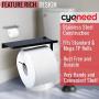 Cyoneed Toilet Paper Roll Holder with Cell Phone Shelf - Wall Mounted Bathroom Tissue Dispenser - Bundled with 3" Wall Decal - Let It Go