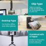 Phone Stand Holder Klealook Universal Cell Phone Mount 360 Degree Rotating Adjustable Phone Clamp Compatible with iPhone X/XS/8Plus Android Google Phones for Airplane Trays Desk Bed Cabinet