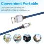 iPhone Charger, Moallia 2 Pack 6FT Extra Long Nylon Braided Fast Charging & Syncing Lightning Cable to USB - A Cable Compatible with Phone Xs/MAX/XR/X/8/8 Plus/7 Plus/6/6 Plus, iPad & More