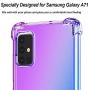 ROSAUI Case for Samsung Galaxy A71 Case Soft TPU Bumper Slim Shock Absorption Protective Case Gradient Transparent Phone Cover Anti-Scratch Case for Galaxy A71 [5G Version] (Blue-Purple)
