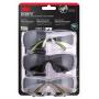 3M SF400-W-3PK-PS Secure-Fit 400 Anti-Fog Eye Protection Glasses, Multi-Pack (3 Pack)