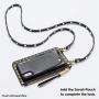Bandolier Sarah Crossbody Phone Case and Wallet - Black Leather with Gold Detail - Compatible with iPhone 8 Plus, 7 Plus, 6 Plus, 6s Plus Only