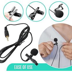 Ultimate Lavalier Microphone for Bloggers and Vloggers Lapel Mic Clip-on Omnidirectional Condenser for iPhone Ipad Samsung Android Windows Smartphones