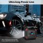 Portable Air Compressor Tire Inflator, 12V 120 PSI Car Tire Pump with Digital Pressure Gauge and Emergency Flashlight, Auto Air Pump for Car, Bicycle, Motorcycle, Balls
