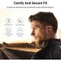 Gaming Earbuds, Noise Cancelling Stereo Bass in-Ear Headphones with Detachable Microphone and Volume Control, Wired Gaming Earphone with 3.5 MM Vertical Plug for PC, Laptop and Smart Phone (Black)