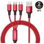 2Pack Multi Charger Cable-ZACTEK- Nylon Braided (4FT) USB Charging Cable Adapter with USB Type C/Micro USB connectors for Mobile Phones Tablets and More 2Pack Multi Charger Cable-ZACTEK- Nylon Braided (4FT) USB Charging Cable Adapter with USB Type C/Micro USB connectors for Mobile Phones Tablets and More