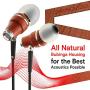 Symphonized NRG X Wood Earbuds Wired with Microphone, Stereo in Ear Headphones for Computer & Laptop, Noise Isolating Earphones for Android Cell Phone with Booming Bass (Black)