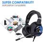 ONIKUMA II Gaming Headset for PS4, Xbox One, PC, Nintendo Switch, Over-Ear Noise Cancelling Headphones with Soft Memory Earmuffs, 7.1 Surround Sound, Volume/Mic Control, LED Light for Laptop Mac