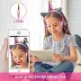 Unicorn Kids Headphones for Girls Children Teens, Wired Headphones with Adjustable Headband, 3.5mm Jack and Tangle-Free Cord, Over On Ear Headset w/Mic for School Birthday Xmas Unicorn Gift (Wired)