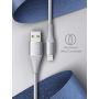Lightning Cable 3ft Xcentz, Apple MFi Certified iPhone Charger, Braided Nylon Fast Charging iPhone Cable with Premium Metal Connector for iPhone 11/11 Pro/X/XS/XR/XS Max/8, iPad Mini/Air-Silver