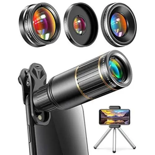 CoPedvic Phone Camera Lens Phone Lens for iPhone Samsung Pixel Android, 22X Telephoto Lens, 4K HD 0.67X Super Wide Angle Lens&25X Macro Lens, 205° Fisheye Lens, Work as Telescope with Metal Tripod CoPedvic Phone Camera Lens Phone Lens for iPhone Samsung Pixel Android, 22X Telephoto Lens, 4K HD 0.67X Super Wide Angle Lens&25X Macro Lens, 205° Fisheye Lens, Work as Telescope with Metal Tripod