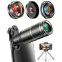CoPedvic Phone Camera Lens Phone Lens for iPhone Samsung Pixel Android, 22X Telephoto Lens, 4K HD 0.67X Super Wide Angle Lens&25X Macro Lens, 205° Fisheye Lens, Work as Telescope with Metal Tripod CoPedvic Phone Camera Lens Phone Lens for iPhone Samsung Pixel Android, 22X Telephoto Lens, 4K HD 0.67X Super Wide Angle Lens&25X Macro Lens, 205° Fisheye Lens, Work as Telescope with Metal Tripod