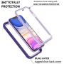OTBBA iPhone 11 Case, Full-Body with Built-in Screen Protector Heavy Drop Protection Shock Absorption Cover Case Designed for iPhone 11-6.1 inch (Purple-Clear)