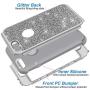 iPhone 8 Plus Case, iPhone 7 Plus Case, Hython Heavy Duty Defender Protective Case Bling Glitter Sparkle Hard Shell Armor Hybrid Shockproof Rubber Bumper Cover for iPhone 7 Plus and 8 Plus, Gray