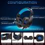 GFDGFDG PS4 Gaming Headset, with Noise Canceling Microphone, Bass Surround Over Ear Gaming Headphones for Xbox Playstation 4 Laptop Smart Phone PC