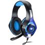 TURN RAISE 3.5mm Stereo Gaming Headset for Xbox one PS4 PC, Surround Sound Over-Ear Headphones with Noise Cancelling Mic, LED Lights, Volume Control Gamer Headset for Laptop, Tablet, iPad, Smartphones