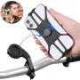 Bike Phone Mount, Detachable 360°Rotation Motorcycle Phone Mount with Adjustable Universal Silicone Handlebar Cradle Compatible Universal Handlebar Holder for ATV, Bicycle or Motorbike. with iPhone 11