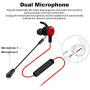 In Ear Gaming Headphones, ELEGIANT Wired Video Noise Reduction Gaming Earbuds with Dual Microphone Ergonomic Comfort-Fit Headsets for PC, PS4, Xbox1, Nintendo Switch and Laptop, Mobile Phone-Black Red