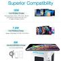 Power Strip Tower GLCON Surge Protector Tower Fast Wireless Charger + 4 USB 5V/5A Ports + 3000W 13A 10 Outlet Plugs + Charging Tower with 6ft Long Extension Cord for Home Office