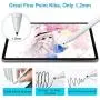 Stylus Pen with Palm Rejection, FOJOJO Active Stylus Compatible with (2018-2020) Apple iPad Pro 11 & 12.9 inch/iPad 7th Gen/iPad 6th Gen/iPad Mini 5th Gen/iPad Air 3rd Gen (White)
