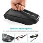 FlexDin Bike Frame Bag Waterproof Bicycle Top Tube Bag EVA Shell Shockproof Front Handlebar Pouch Holder for Cycling Accessories