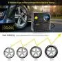 WindGallop Small Portable Air Compressor Tire Inflator with Pressure Gauge Car Tire Pump 12V DC Tire Compressor Electric Air Pump for Car Tires Bike Motorbike Tire Balls Other Inflatables (Blue)