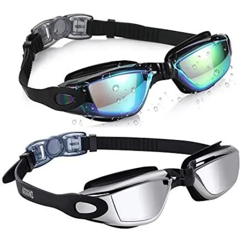 Aegend Swim Goggles, Pack of 2 Swimming Goggles No Leaking Anti Fog UV Protection Crystal Clear Vision Triathlon Swim Goggles with Free Protection Case for Adult Men Women Youth Teens, 10 Choices Aegend Swim Goggles, Pack of 2 Swimming Goggles No Leaking Anti Fog UV Protection Crystal Clear Vision Triathlon Swim Goggles with Free Protection Case for Adult Men Women Youth Teens, 10 Choices