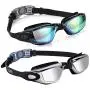 Aegend Swim Goggles, Pack of 2 Swimming Goggles No Leaking Anti Fog UV Protection Crystal Clear Vision Triathlon Swim Goggles with Free Protection Case for Adult Men Women Youth Teens, 10 Choices Aegend Swim Goggles, Pack of 2 Swimming Goggles No Leaking Anti Fog UV Protection Crystal Clear Vision Triathlon Swim Goggles with Free Protection Case for Adult Men Women Youth Teens, 10 Choices
