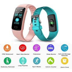 LEKOO Fitness Tracker, Activity Trackers Health Exercise Watch with Heart Rate Monitor and Sleep Monitor, Smart Band Calorie Counter, Step Counter, Pedometer Walking for Kids Girls and Boys