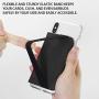 Ringke Flip Card Holder with Elastic Hand Strap Slim Soft Band Grip Fashion Multi-Card Slot Wallet Credit Card Cash Mini Pouch Holder Attachment Compatible with Most Smartphones - Charcoal Black