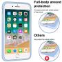 Anuck iPhone SE 2020 Case, iPhone 8 Case, Non-slip Liquid Silicone Gel Rubber Bumper Case Soft Microfiber Lining Hard Shell Shockproof Full-body Protective Case Cover for iPhone 7/8/SE 4.7" Light Blue