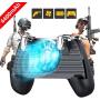 AksBlay Mobile Game Controller Gamepad Mobile Gaming Trigger with Power Bank and Fan for PUBG/Rules of Survival Gaming Grip and Gaming Joysticks for 4.5-6.5inch Android iOS Phone