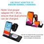 Wireless Charger 4 in 1 Charging Dock for Airpods Pro and Iwatch 5 Charging Station Fast Charging Stand for iPhone 11/11Pro/11 Pro Max/X/XS/XR/Xs Max 8/8 Plus,for Samsung S10/S9/S8//Note 10/9/8 Black