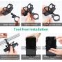 SYOSIN Bike Phone Mount, 360° Rotation Universal Bicycle Motorcycle Phone Mount Holder Handlebar Stand Cradle Clamp Compatible with iPhone 11 Pro Max/XR/XS/8/7/6s Plus 4.5"-6.5" Phone