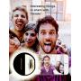 Ring Light Compatiable for iPhone, Rechargeable LED Selfie Fill Light Circle Light for iPhone 7 Plus/7/iPhone 6s/6/Samsung Galaxy S7/S6 Edge/S6(Black)