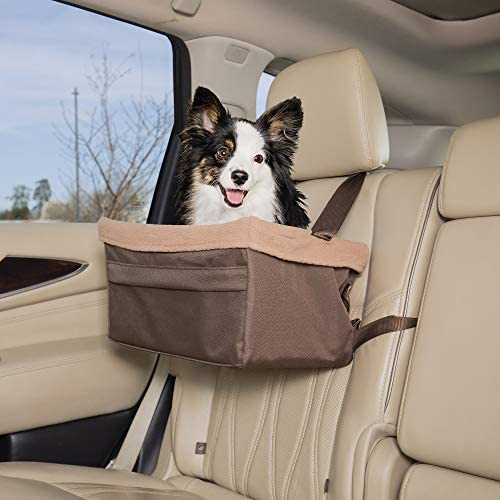 PetSafe Happy Ride Deluxe Booster Seat for Dogs - Elevated Pet Bed for Cars, Trucks and SUVs - Multiple Colors and Sizes, Includes Tether