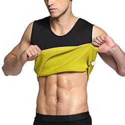 IFLOVE Mens Hot Sweat Sauna Vest Body Shaper Slimming Tank Top Weight Loss Shapewear Neoprene No Zip